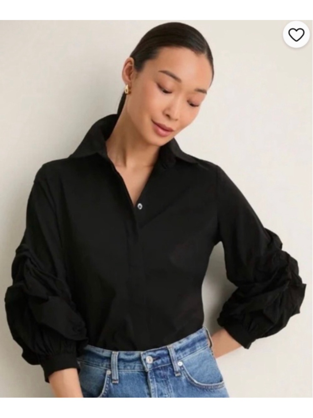 Tuckernuck Pomander Place Alessia Black Top L Quiet Luxury Classic